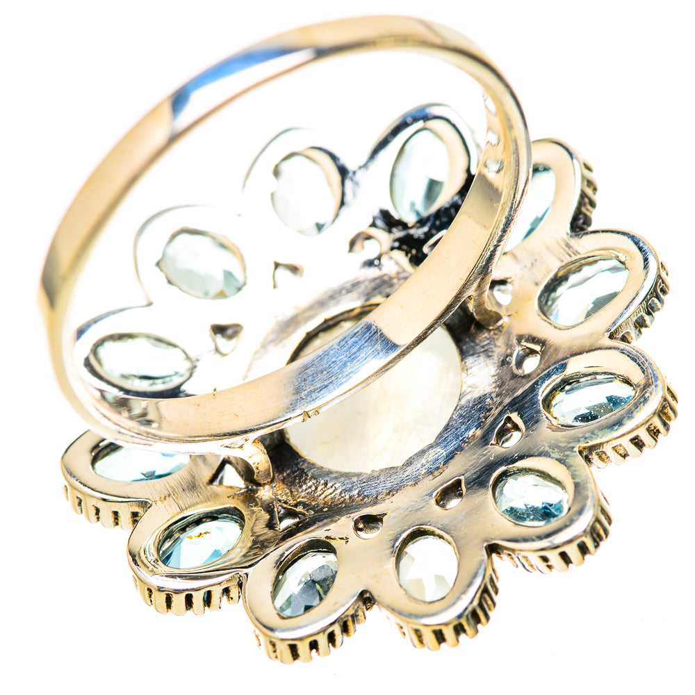 Rainbow Moonstone Rings handcrafted by Anasilvercos - RING128589 - Photo 3