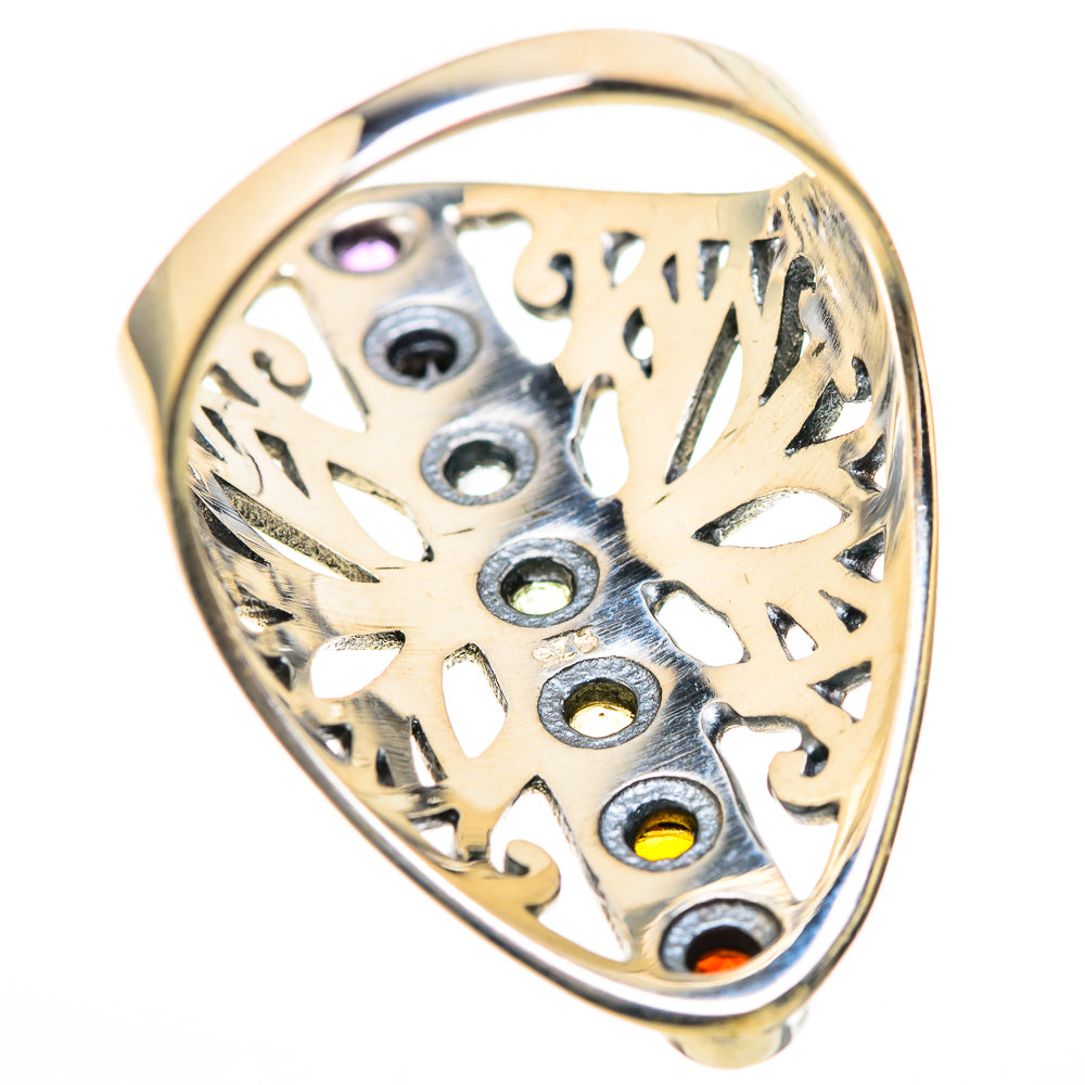 Multi-Stone Rainbow Chakra Rings handcrafted by Anasilvercos - RING129026 - Photo 3