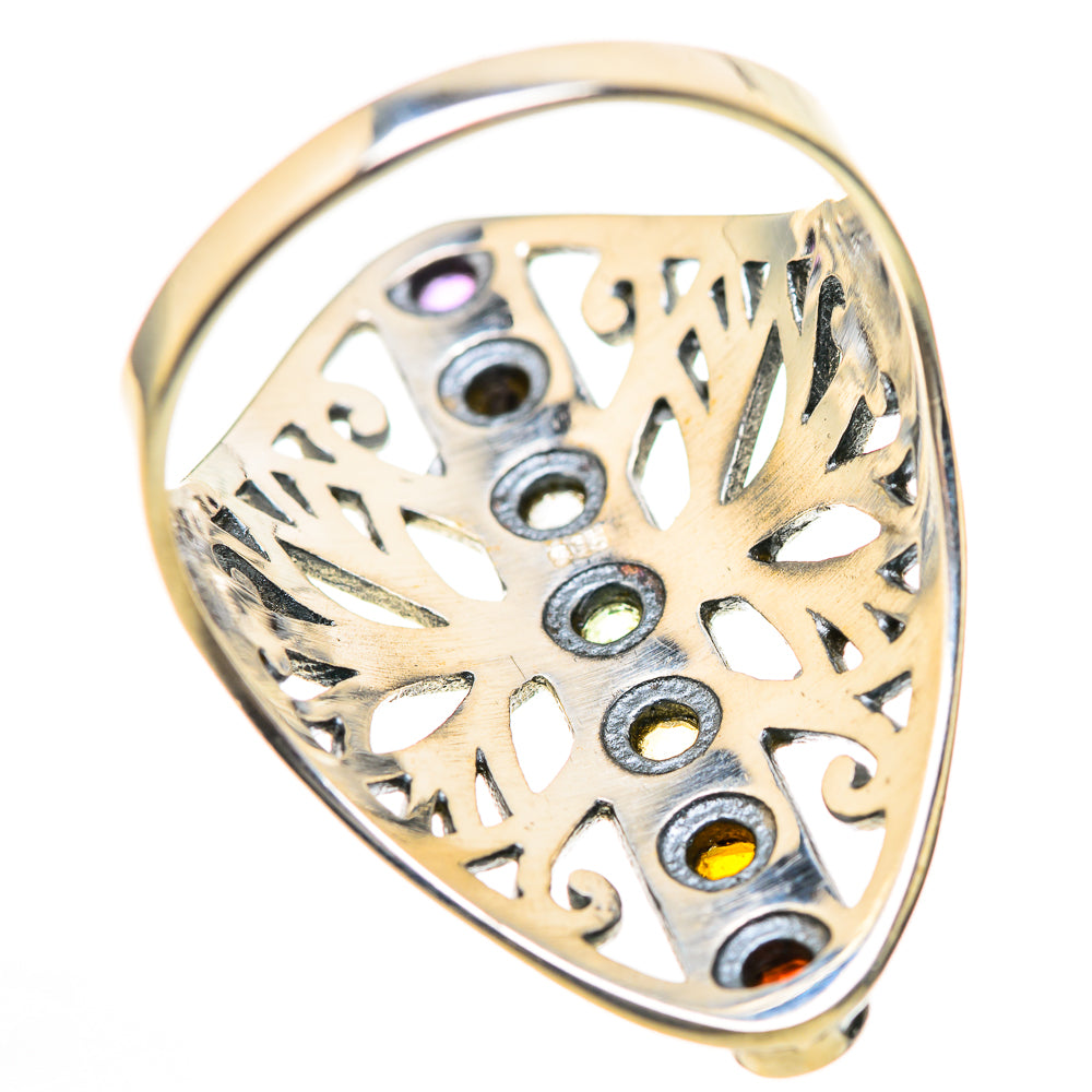 Multi-Stone Rainbow Chakra Rings handcrafted by Anasilvercos - RING129027 - Photo 3