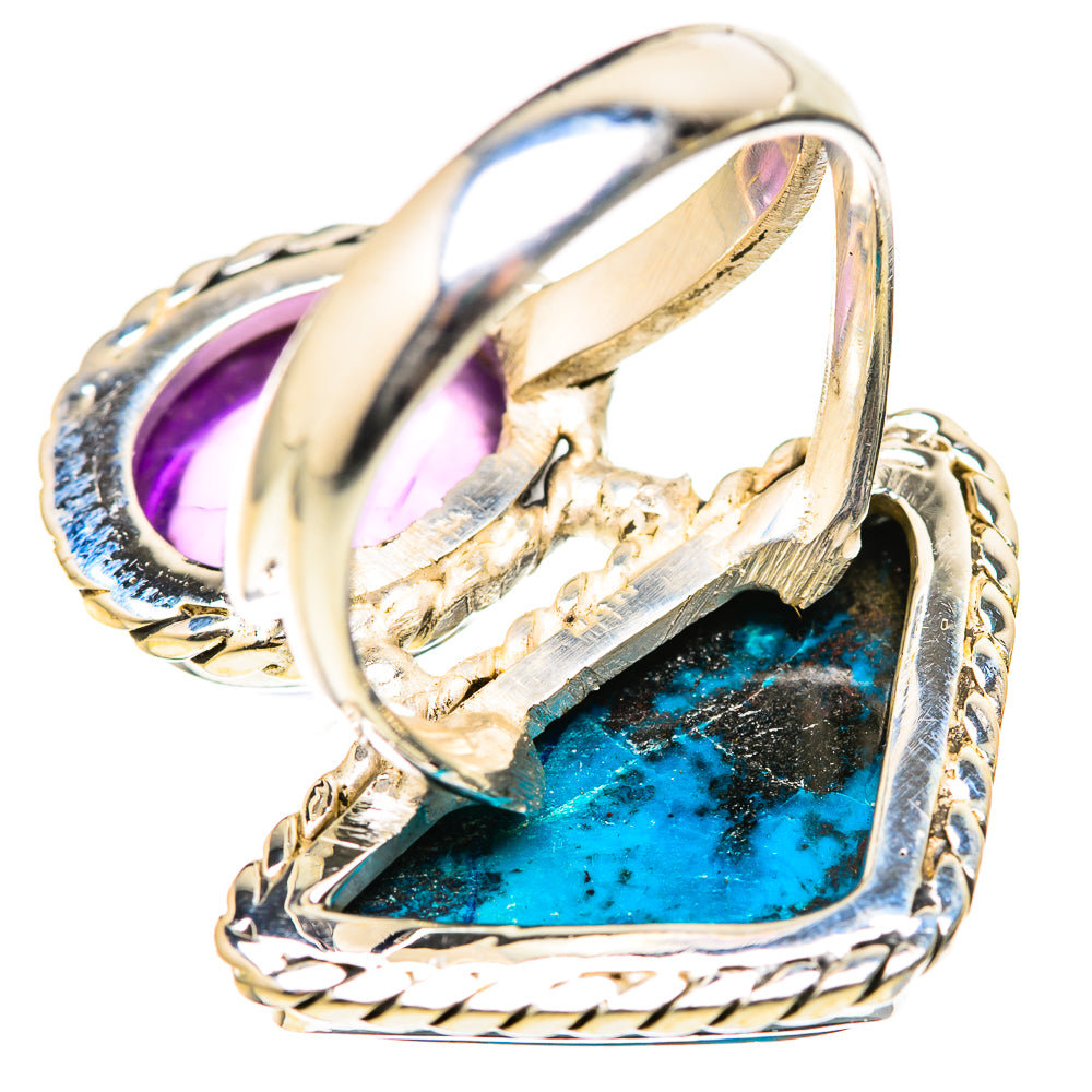 Shattuckite, Amethyst Rings handcrafted by Anasilvercos - RING129093 - Photo 3