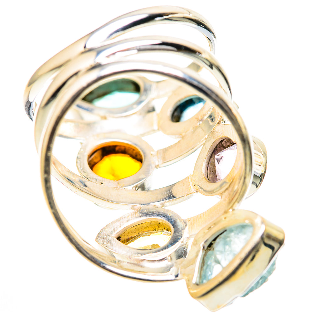 Blue Topaz, Baltic Amber, Amethyst, Citrine, Aquamarine Rings handcrafted by Anasilvercos - RING129094 - Photo 3