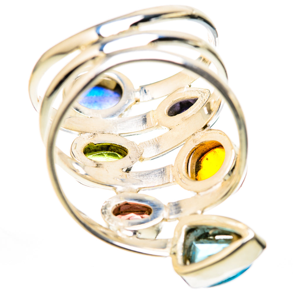 Labradorite, Peridot, Tanzanite, Garnet, Carnelian, Apatite Rings handcrafted by Anasilvercos - RING129101 - Photo 3