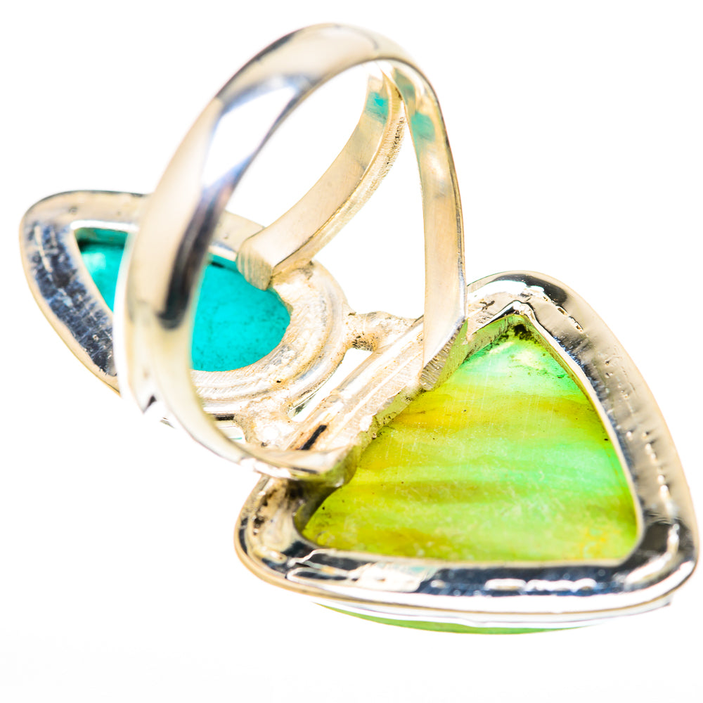 Peruvian Opal, Chrysocolla Rings handcrafted by Anasilvercos - RING129120 - Photo 3