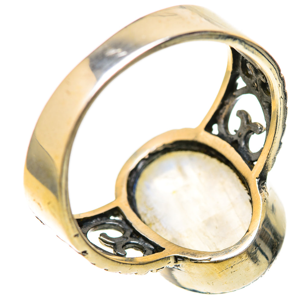 Rainbow Moonstone Rings handcrafted by Anasilvercos - RING129169_SIZE-6 - Photo 3