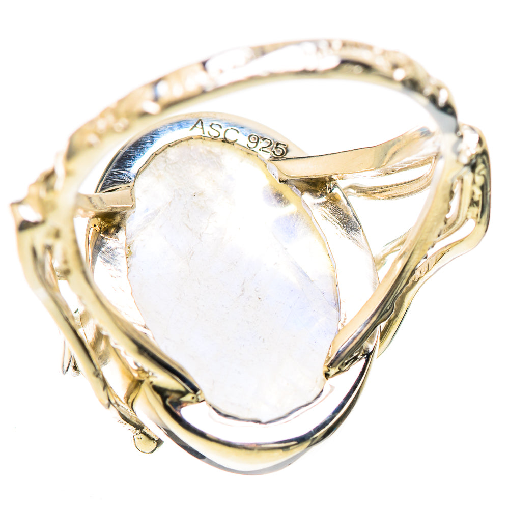 Rainbow Moonstone Rings handcrafted by Anasilvercos - RING129194 - Photo 3