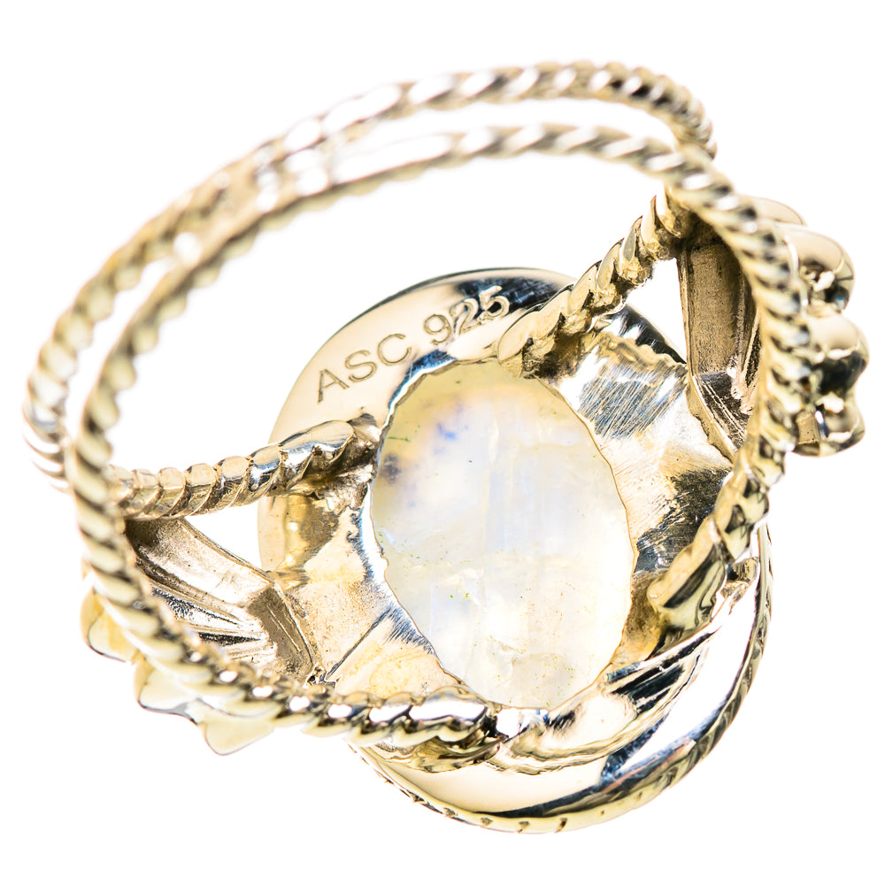 Rainbow Moonstone Rings handcrafted by Anasilvercos - RING129225 - Photo 3
