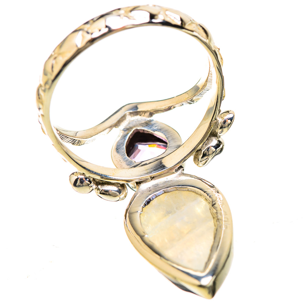 Rainbow Moonstone Rings handcrafted by Anasilvercos - RING129226 - Photo 3