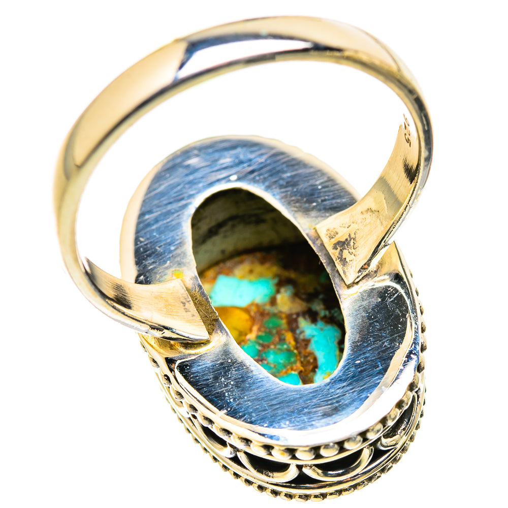 Blue Copper Composite Turquoise Rings handcrafted by Anasilvercos - RING129347 - Photo 3