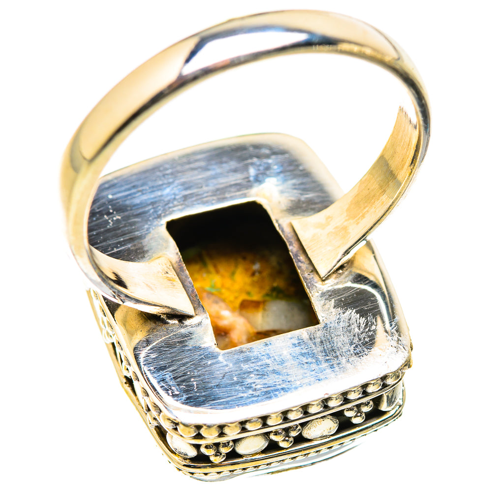 Blue Copper Composite Turquoise Rings handcrafted by Anasilvercos - RING129422 - Photo 3