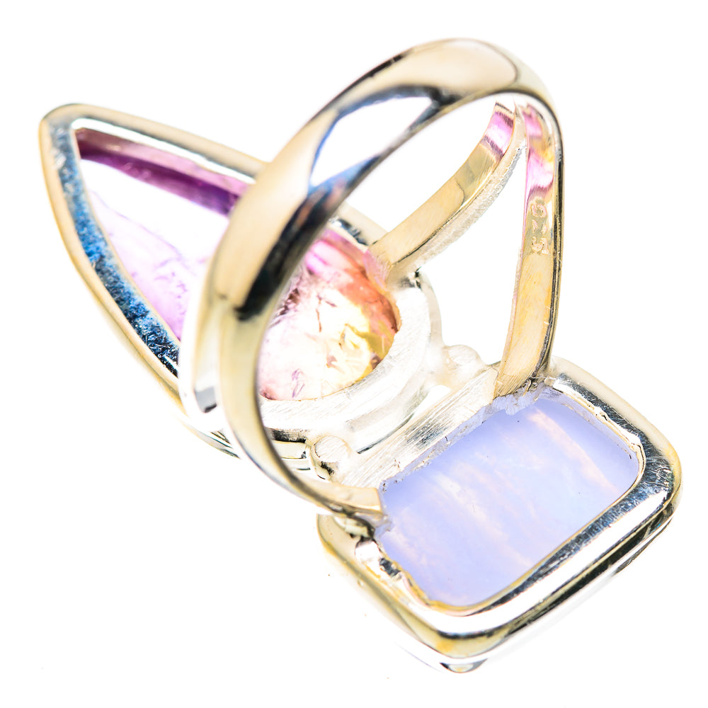 Blue Lace Agate Rings handcrafted by Anasilvercos - RING129464 - Photo 3