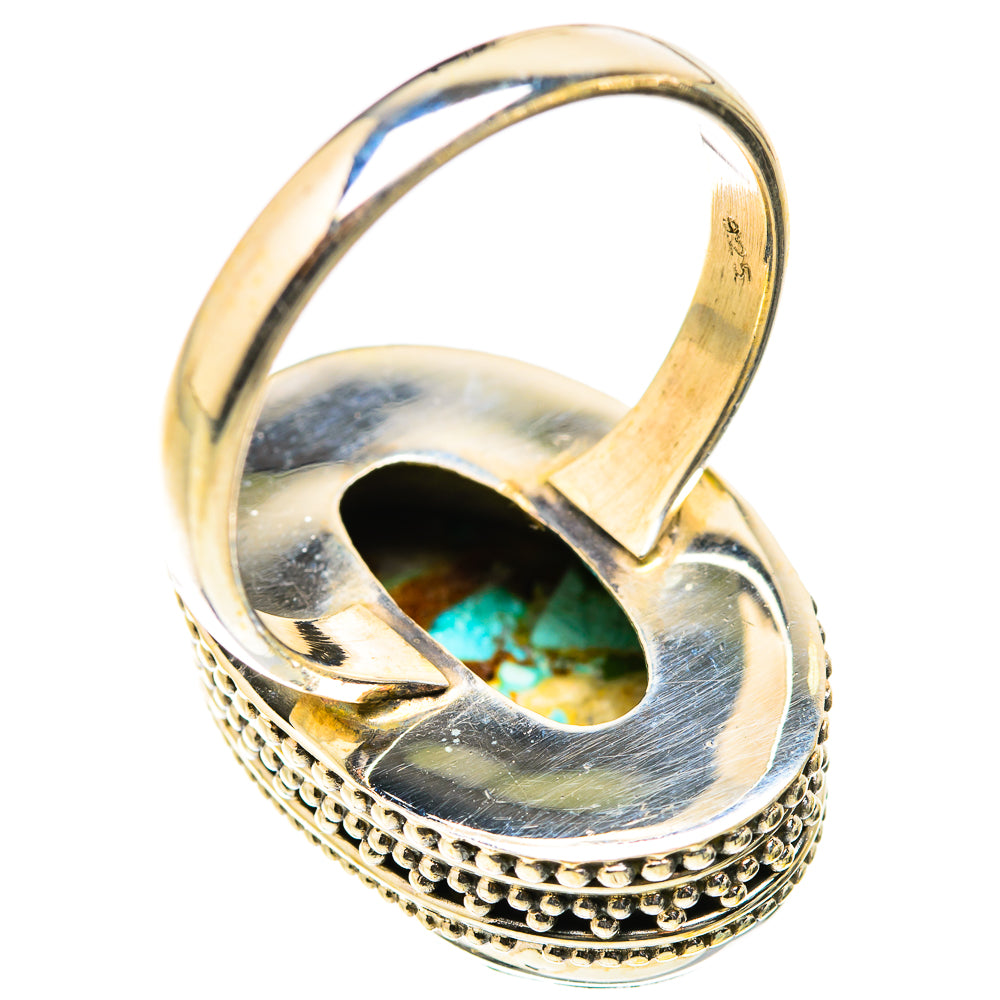 Blue Copper Composite Turquoise Rings handcrafted by Anasilvercos - RING129474 - Photo 3