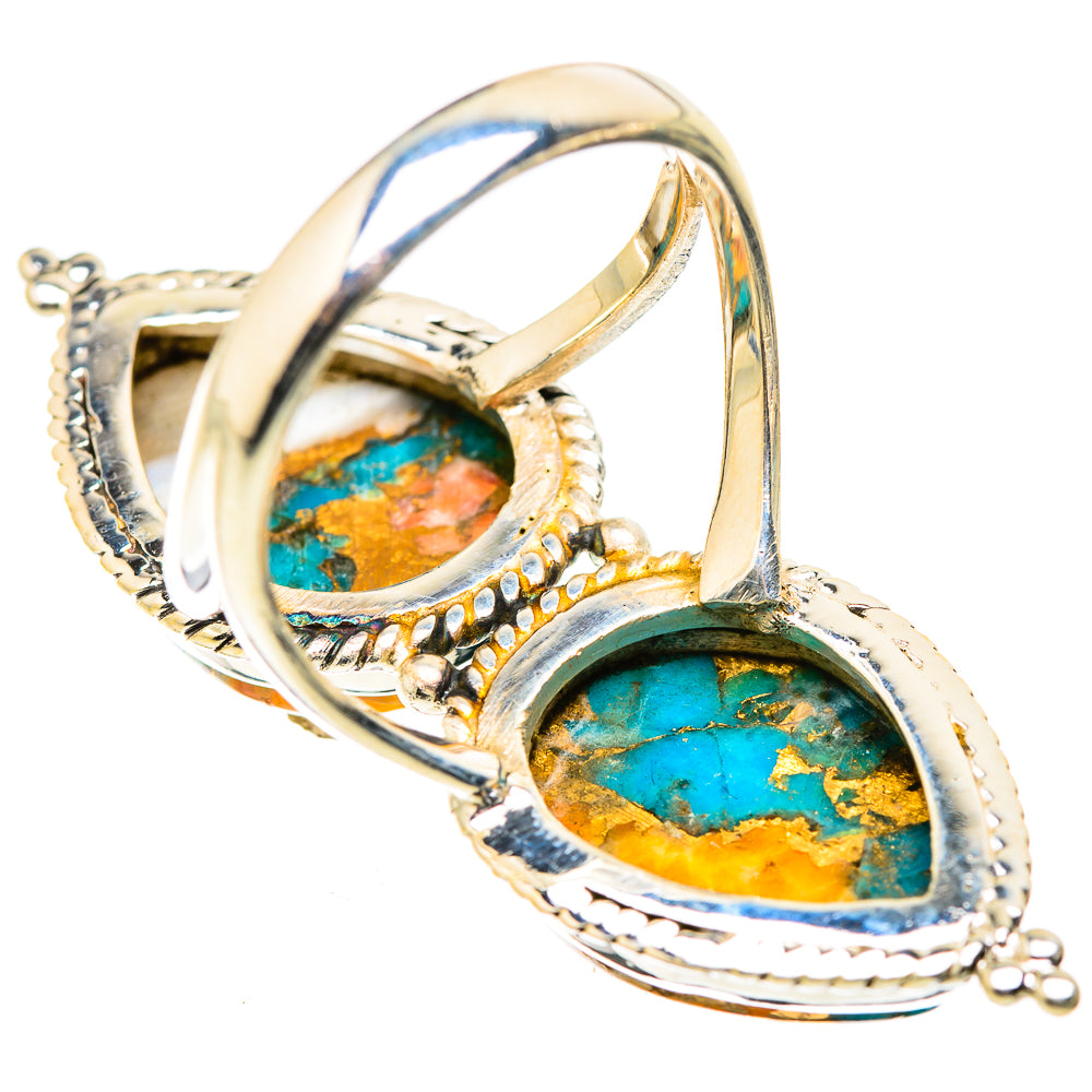 Blue Copper Composite Turquoise Rings handcrafted by Anasilvercos - RING129475 - Photo 3