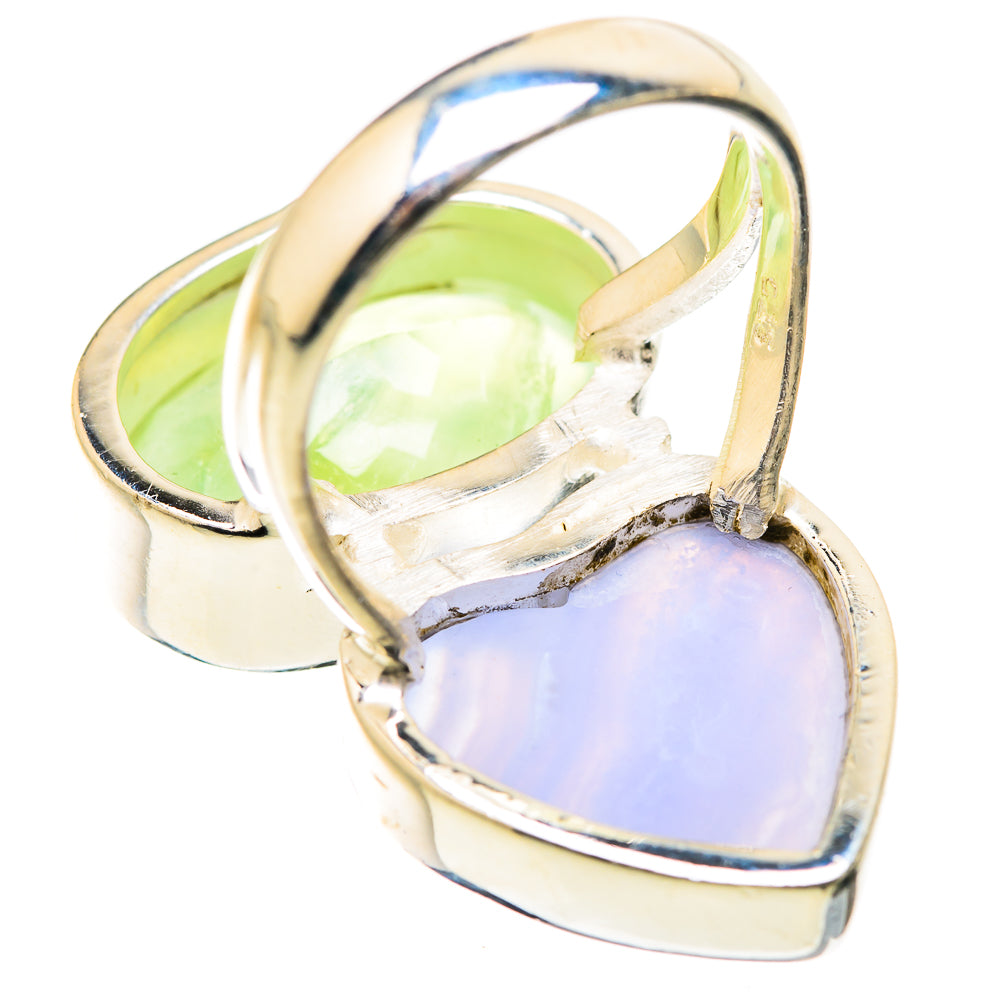 Blue Lace Agate Rings handcrafted by Anasilvercos - RING129476 - Photo 3