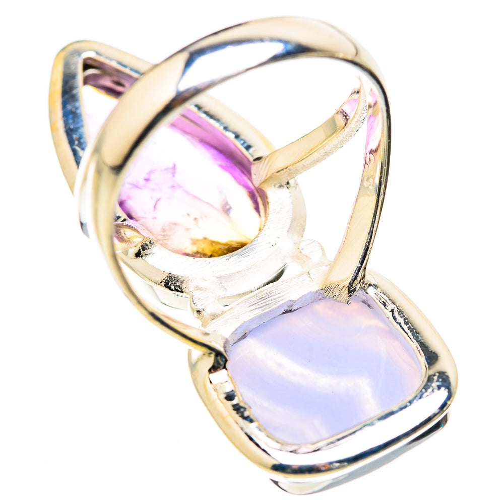 Blue Lace Agate Rings handcrafted by Anasilvercos - RING129484 - Photo 3