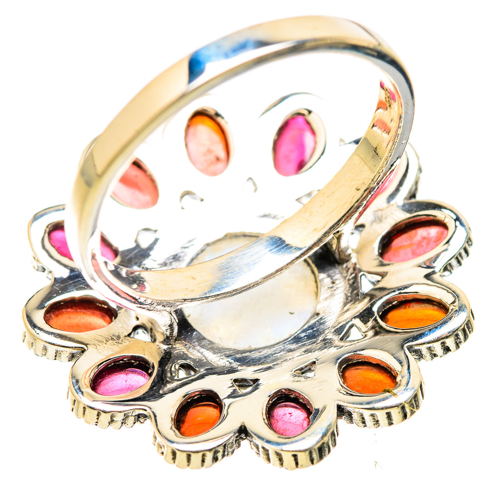Rainbow Moonstone Rings handcrafted by Anasilvercos - RING129500 - Photo 3