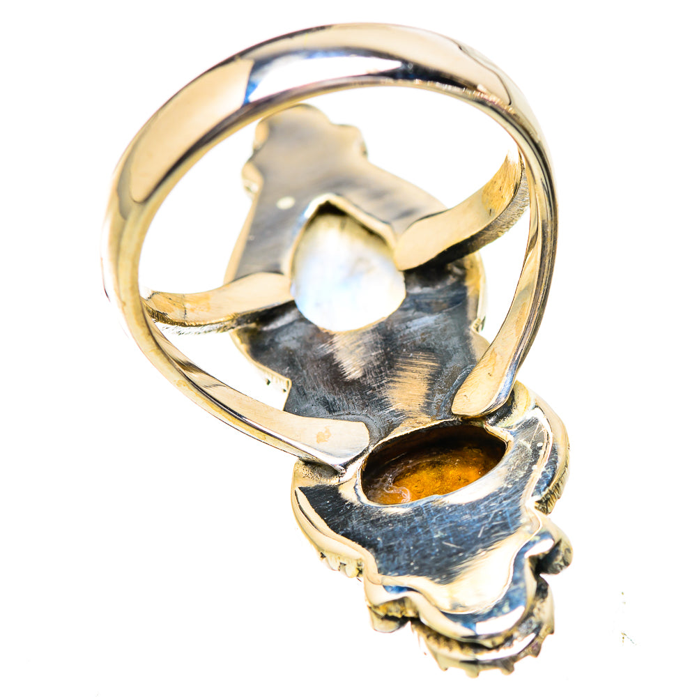 Rainbow Moonstone Rings handcrafted by Anasilvercos - RING129591 - Photo 3