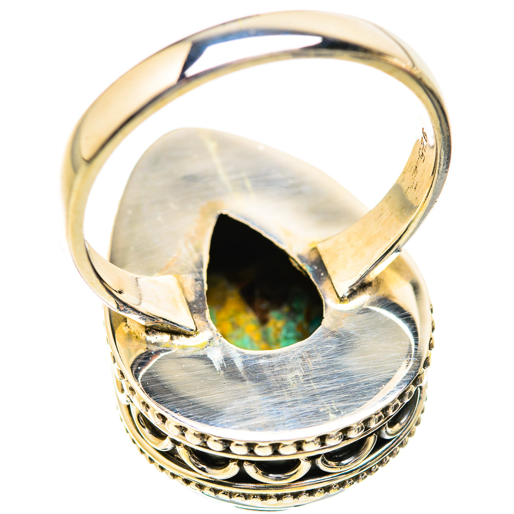 Blue Copper Composite Turquoise Rings handcrafted by Anasilvercos - RING129698 - Photo 3