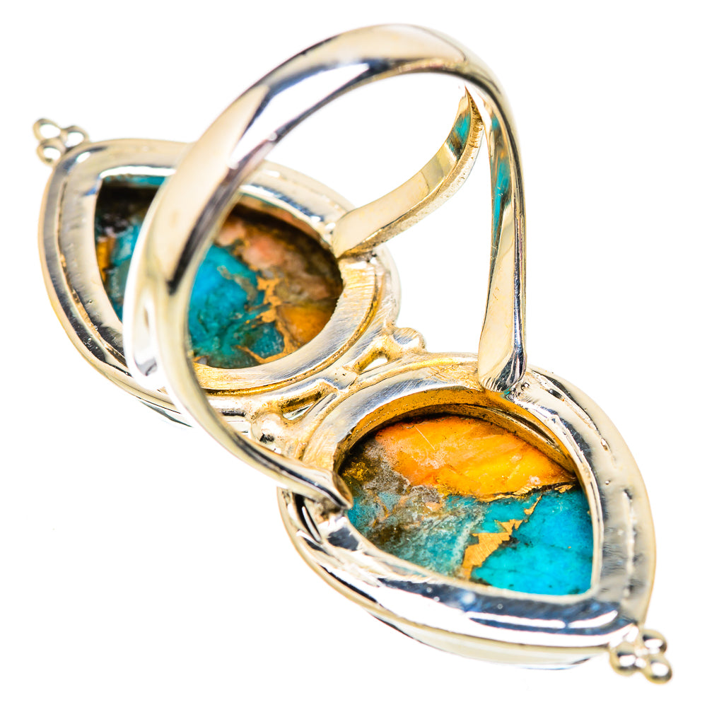 Blue Copper Composite Turquoise Rings handcrafted by Anasilvercos - RING129709 - Photo 3