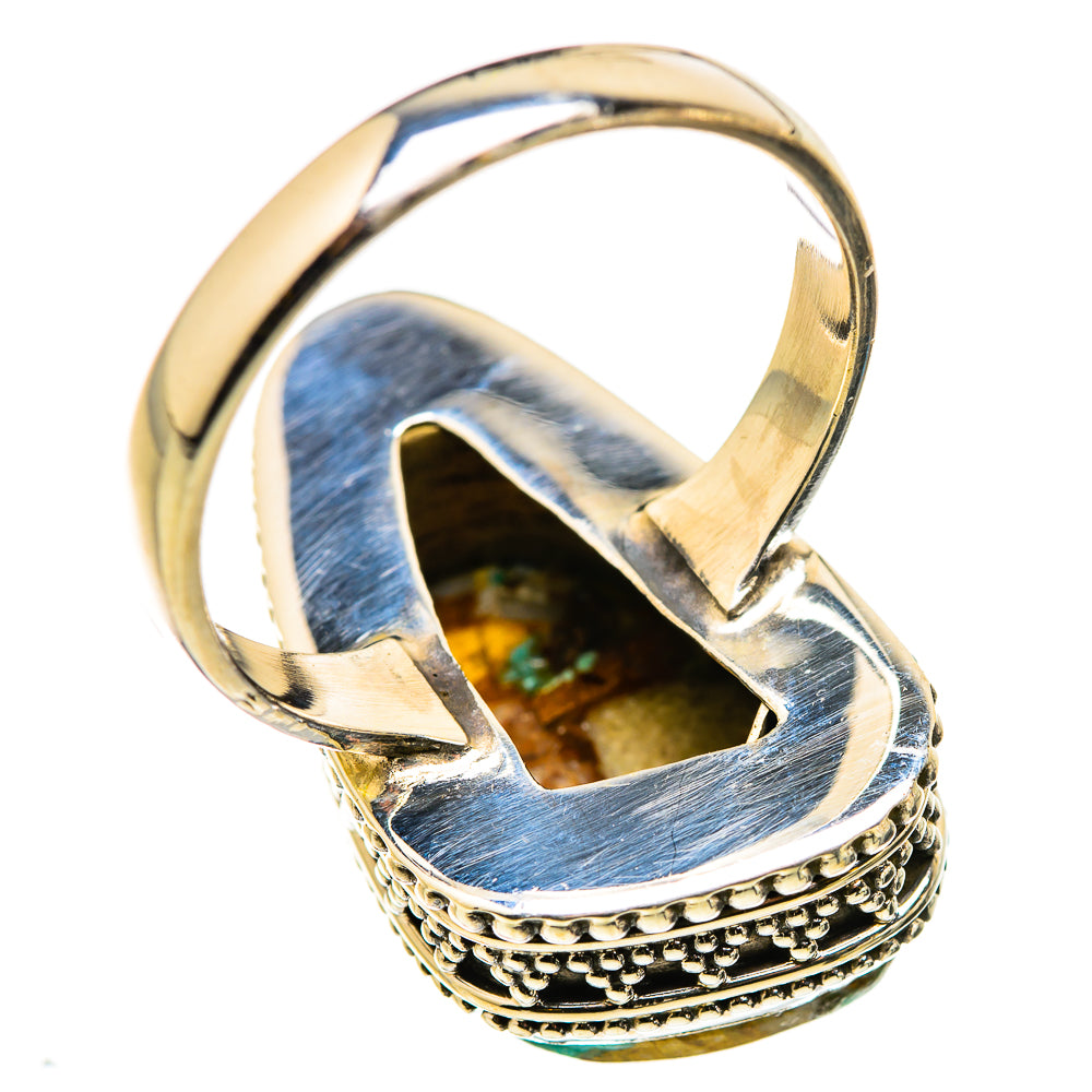 Blue Copper Composite Turquoise Rings handcrafted by Anasilvercos - RING129724 - Photo 3