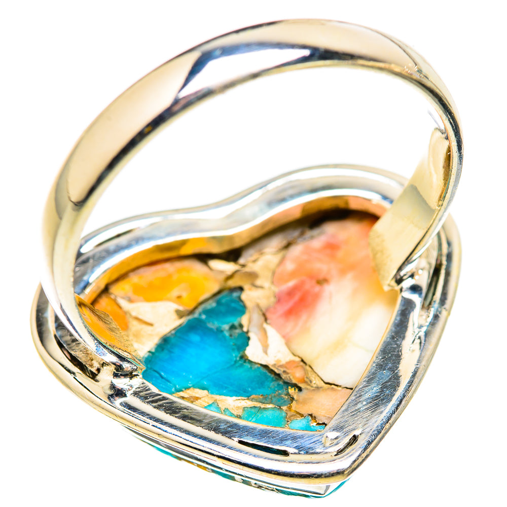 Spiny Oyster Turquoise Rings handcrafted by Anasilvercos - RING129795 - Photo 3