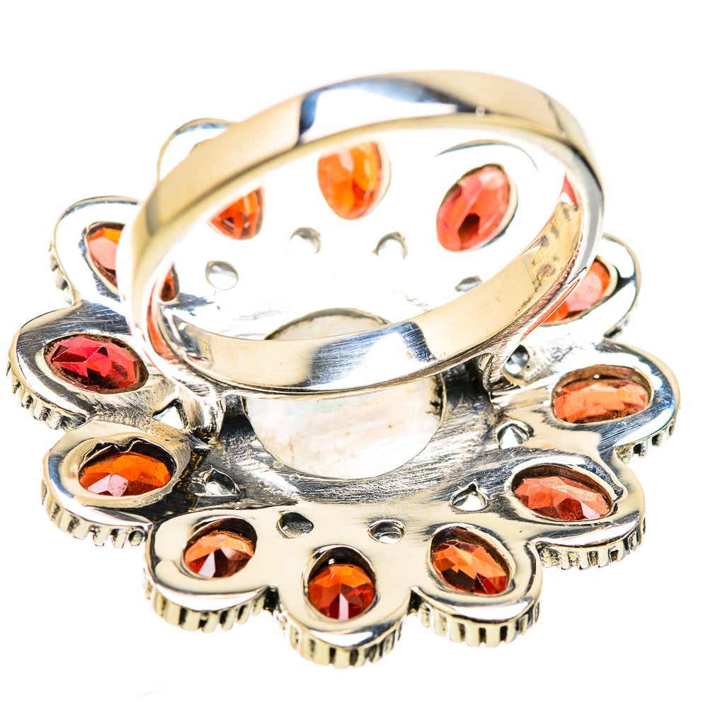 Rainbow Moonstone Rings handcrafted by Anasilvercos - RING129886 - Photo 3