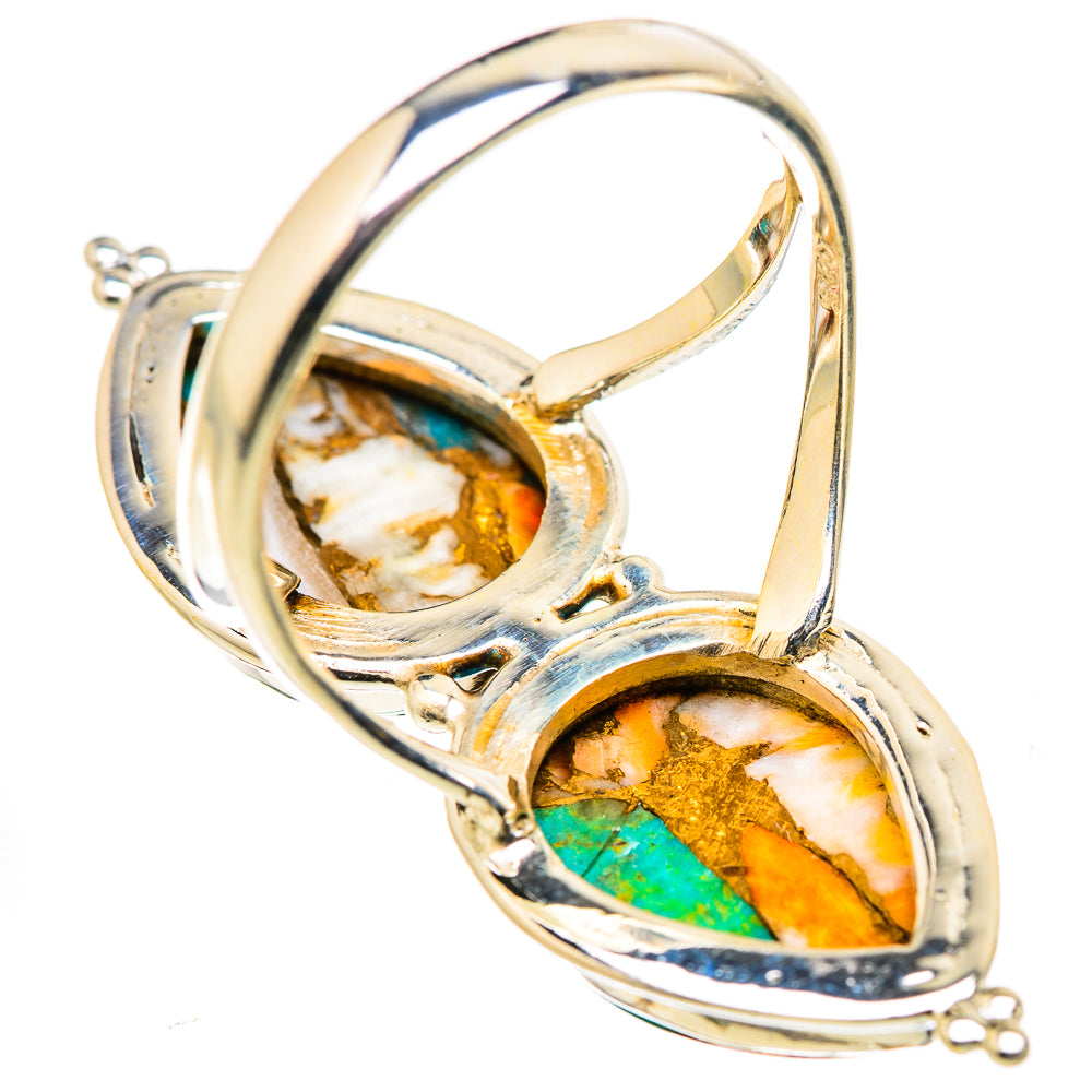 Spiny Oyster Turquoise Rings handcrafted by Anasilvercos - RING129899 - Photo 3