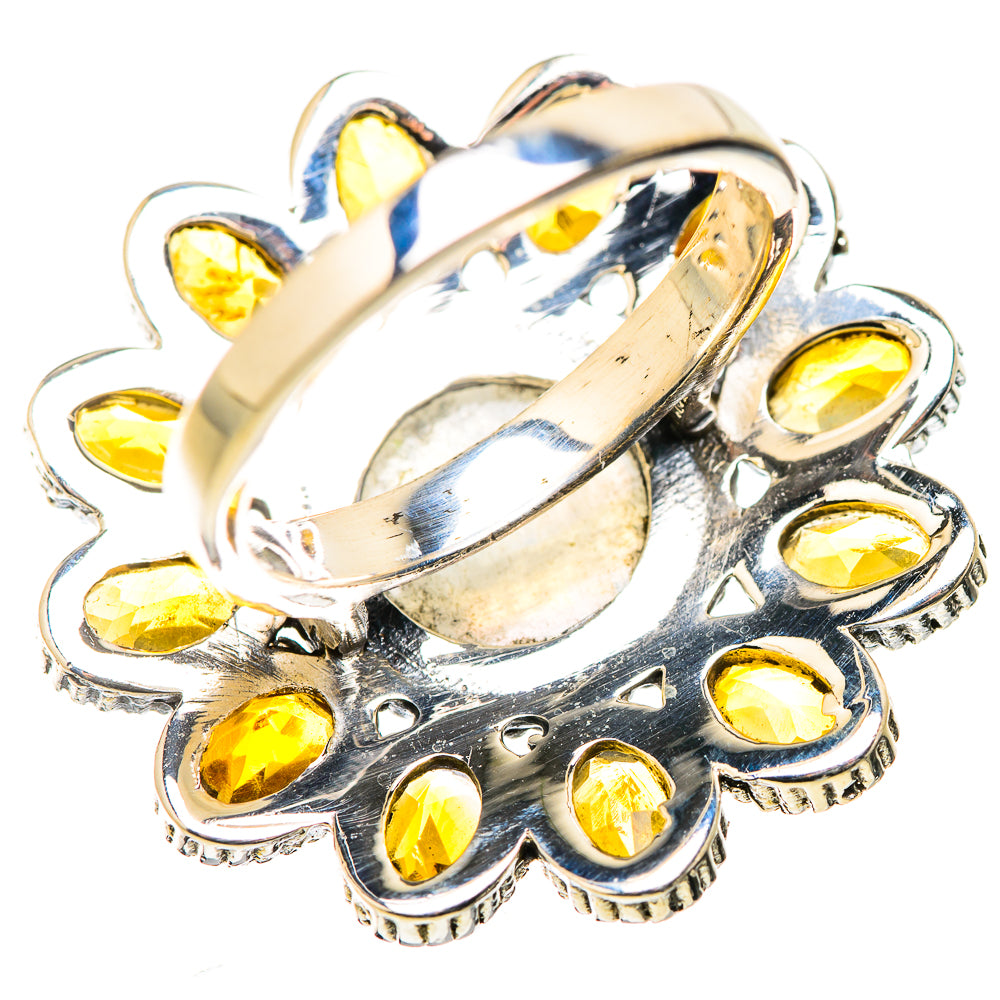 Rainbow Moonstone Rings handcrafted by Anasilvercos - RING130077 - Photo 3