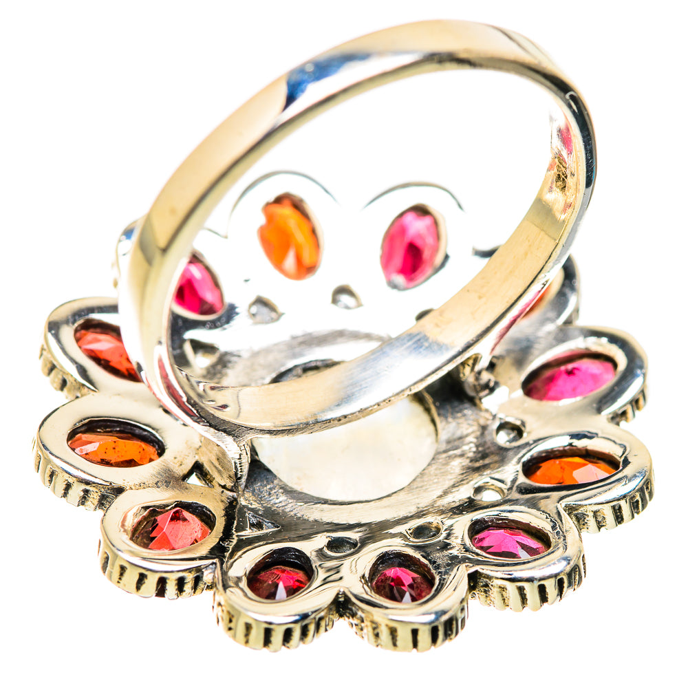 Rainbow Moonstone Rings handcrafted by Anasilvercos - RING130080 - Photo 3