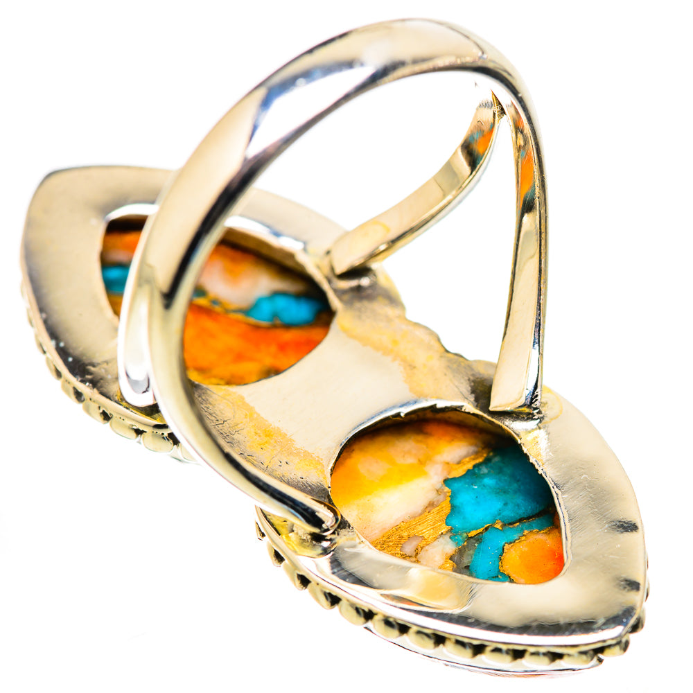Spiny Oyster Turquoise Rings handcrafted by Anasilvercos - RING130088 - Photo 3