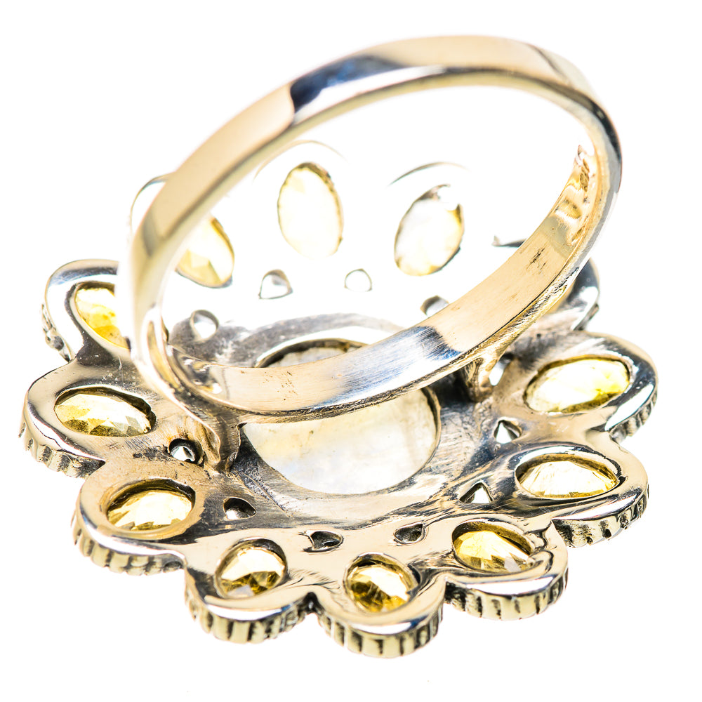 Rainbow Moonstone Rings handcrafted by Anasilvercos - RING130105 - Photo 3