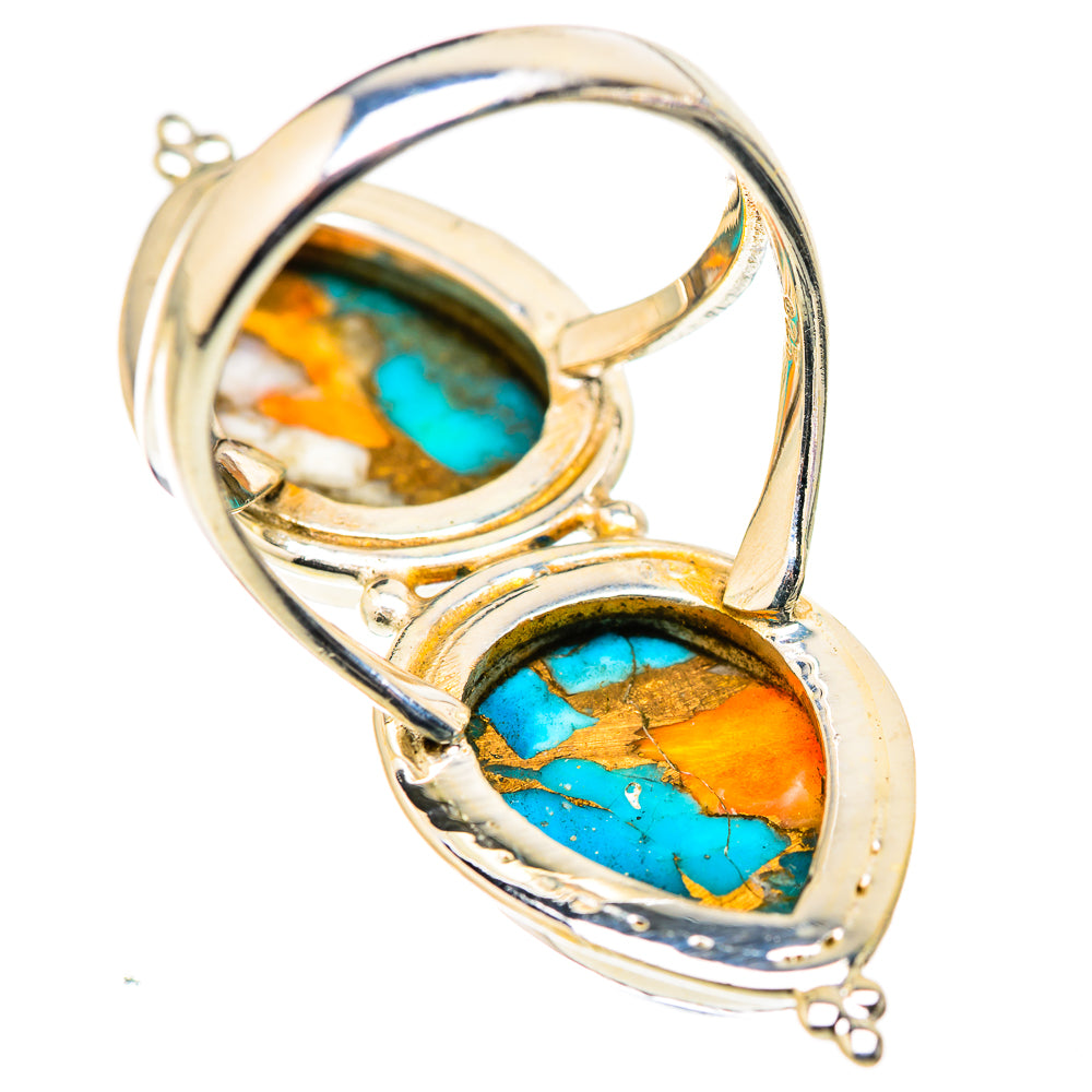 Spiny Oyster Turquoise Rings handcrafted by Anasilvercos - RING130124 - Photo 3