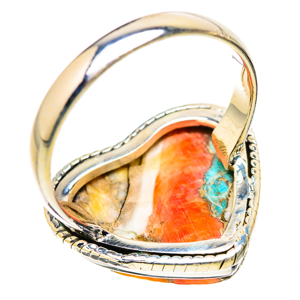 Spiny Oyster Turquoise Rings handcrafted by Anasilvercos - RING130170 - Photo 3