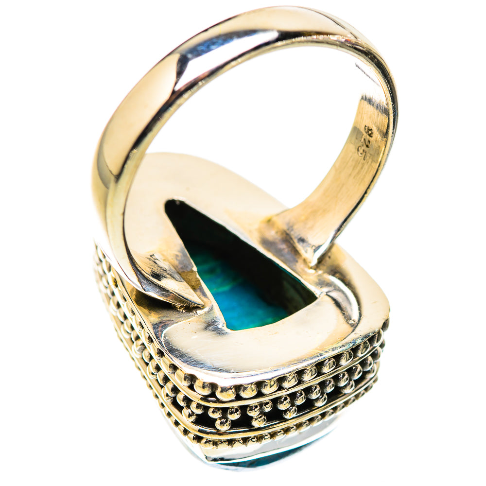 Malachite In Chrysocolla Rings handcrafted by Anasilvercos - RING130200 - Photo 3