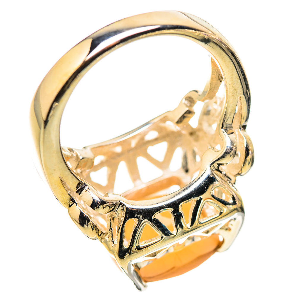 Peach Moonstone Rings handcrafted by Anasilvercos - RING130215 - Photo 3