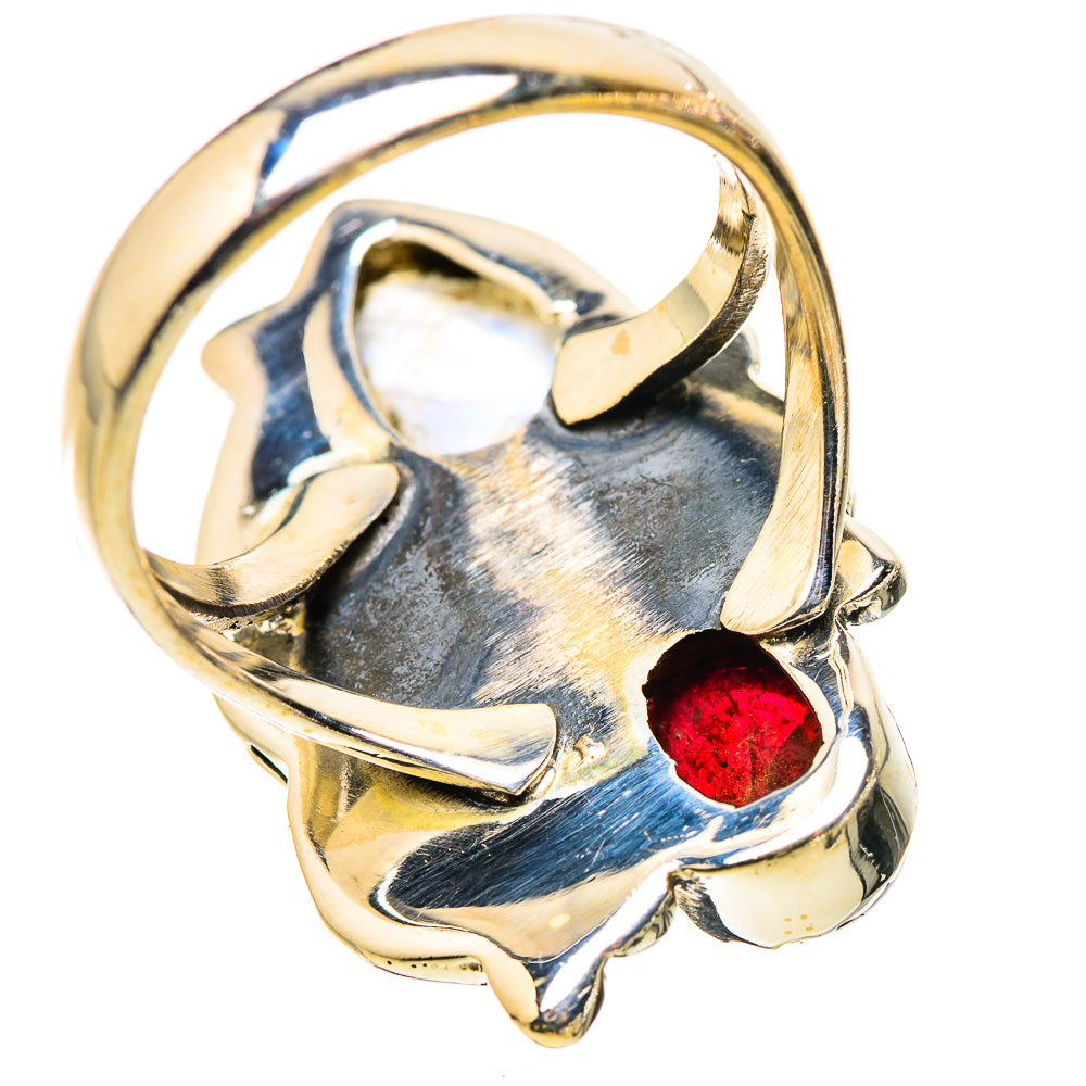 Rainbow Moonstone Rings handcrafted by Anasilvercos - RING130262 - Photo 3