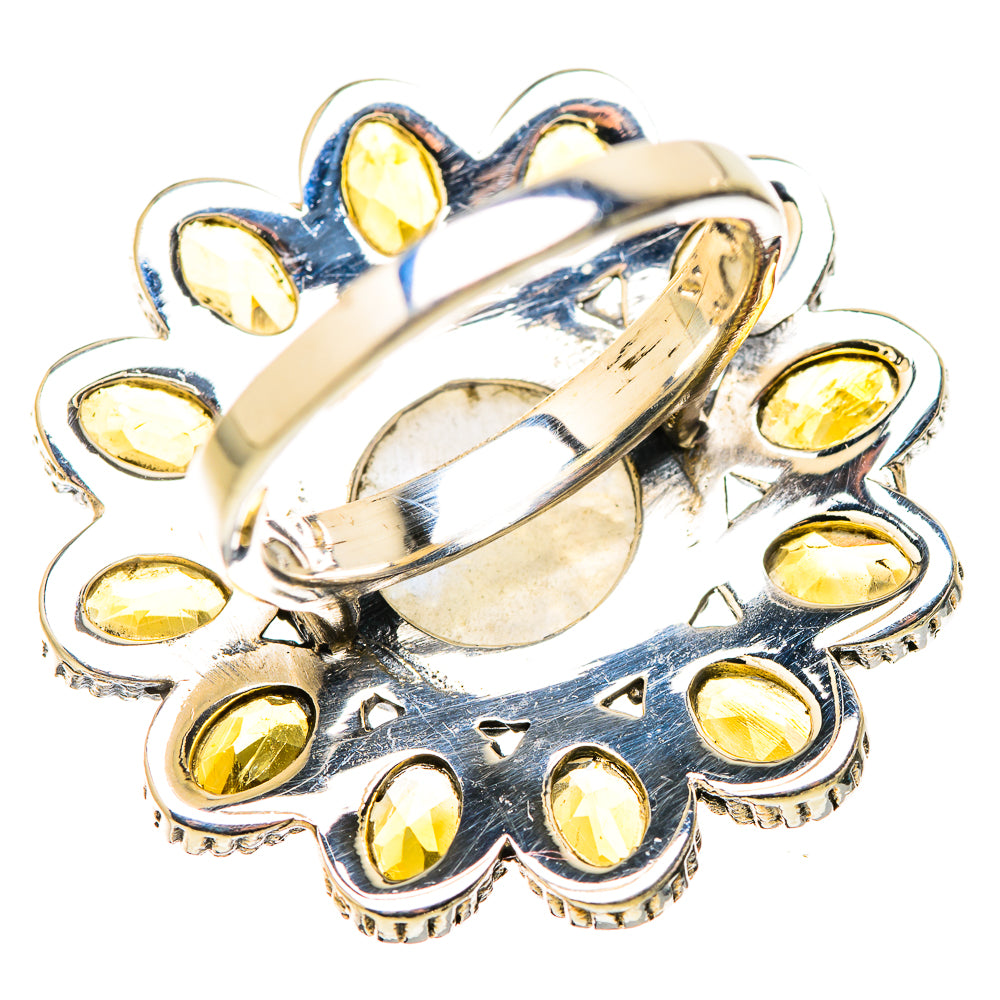 Rainbow Moonstone Rings handcrafted by Anasilvercos - RING130285 - Photo 3
