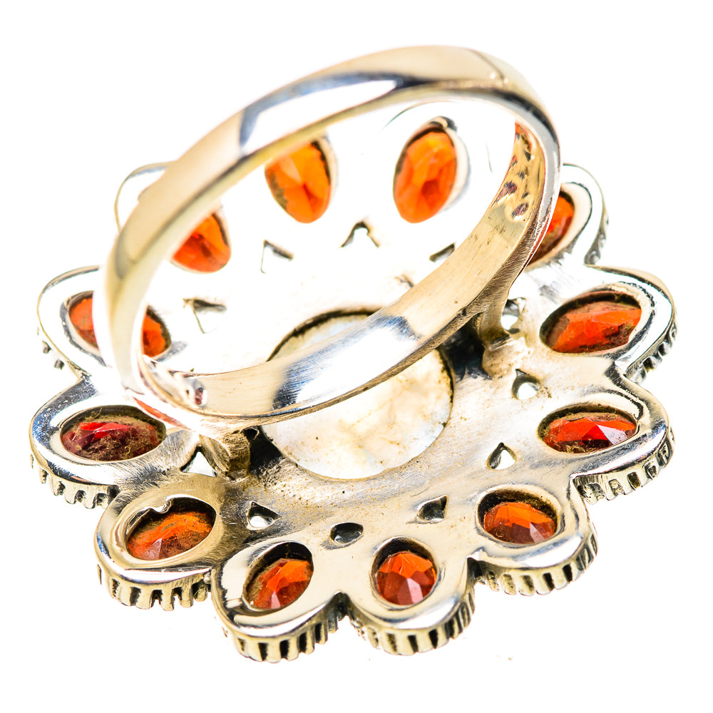 Rainbow Moonstone Rings handcrafted by Anasilvercos - RING130286 - Photo 3
