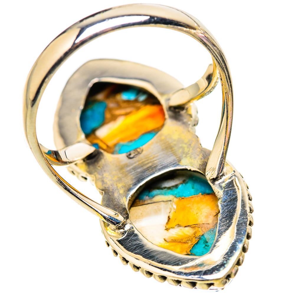 Spiny Oyster Turquoise Rings handcrafted by Anasilvercos - RING130290 - Photo 3