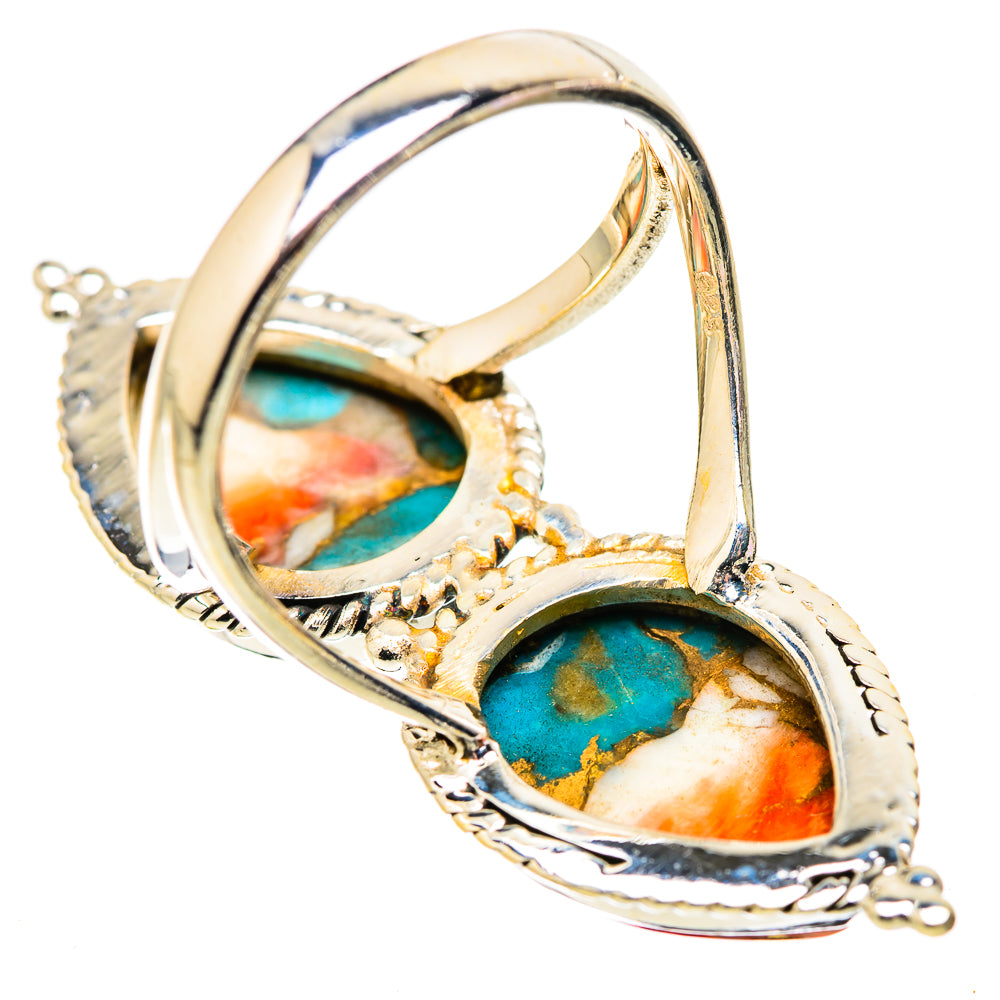 Spiny Oyster Turquoise Rings handcrafted by Anasilvercos - RING130293 - Photo 3