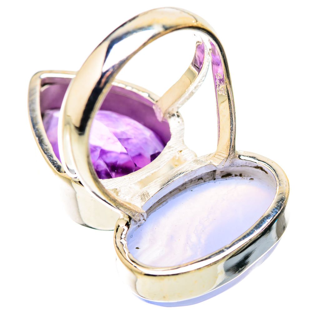 Blue Lace Agate Rings handcrafted by Anasilvercos - RING130310 - Photo 3