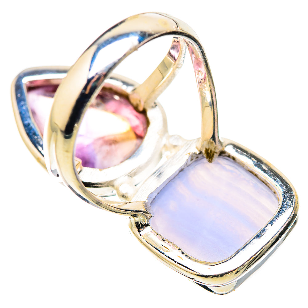 Blue Lace Agate Rings handcrafted by Anasilvercos - RING130322 - Photo 3