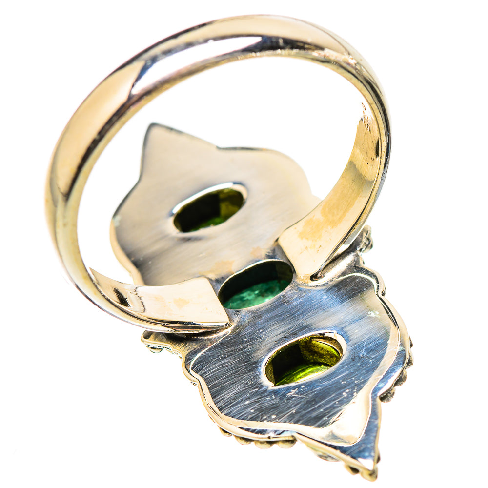 Green Tourmaline Rings handcrafted by Anasilvercos - RING130335 - Photo 3