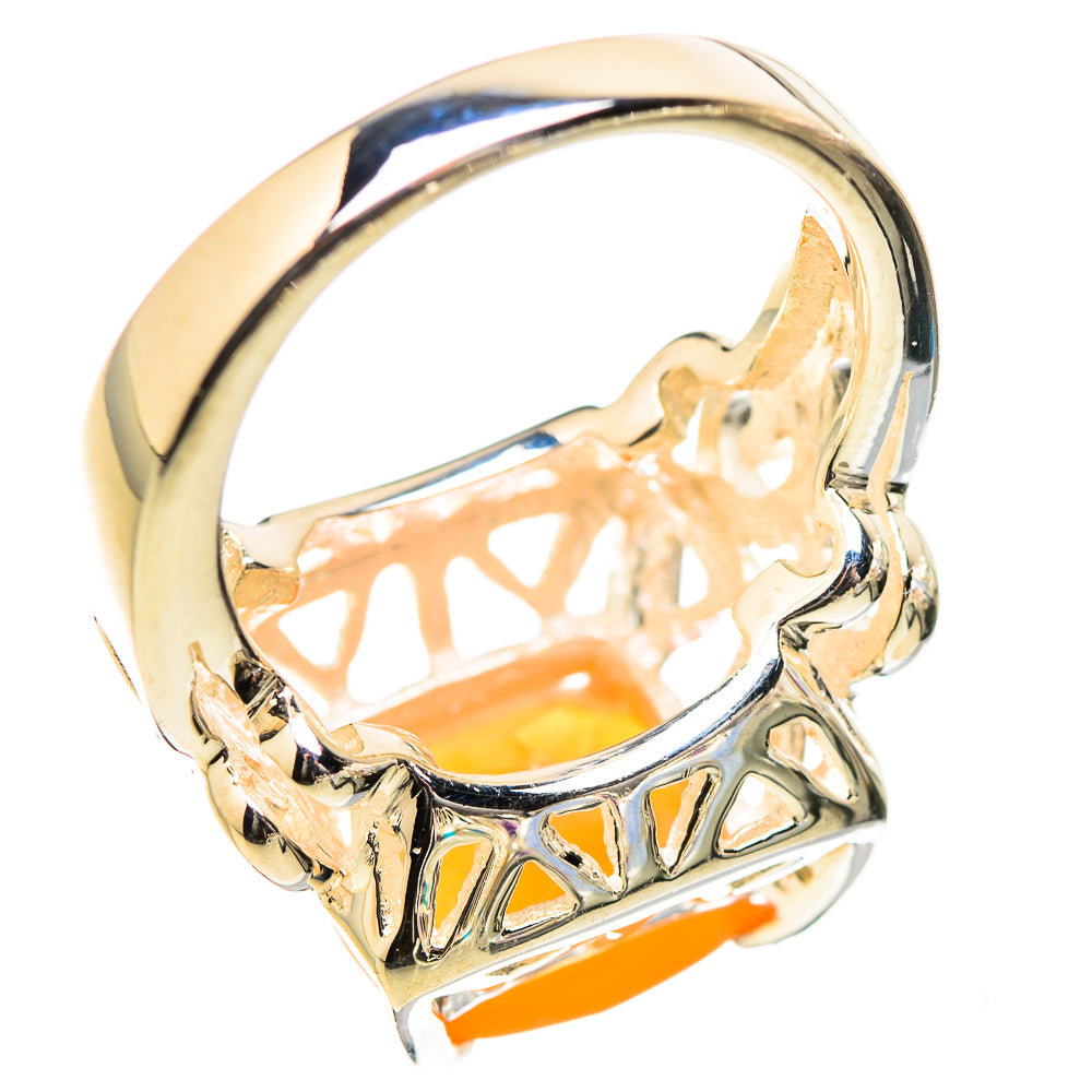 Peach Moonstone Rings handcrafted by Anasilvercos - RING130425 - Photo 3