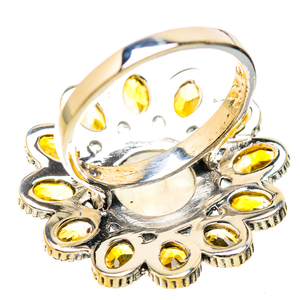 Rainbow Moonstone Rings handcrafted by Anasilvercos - RING130485 - Photo 3