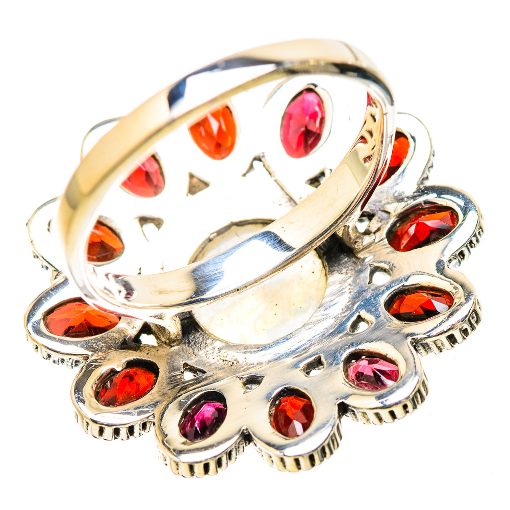 Rainbow Moonstone Rings handcrafted by Anasilvercos - RING130491 - Photo 3