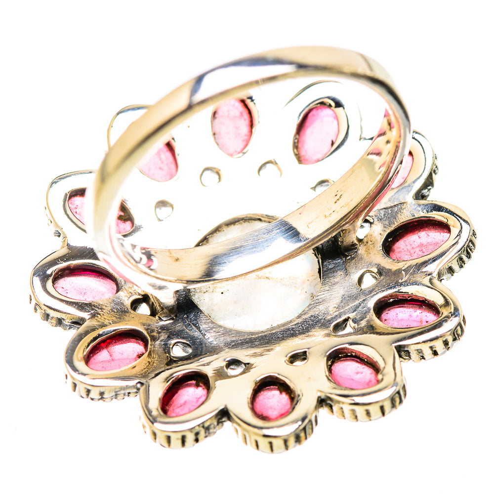 Rainbow Moonstone Rings handcrafted by Anasilvercos - RING130520 - Photo 3