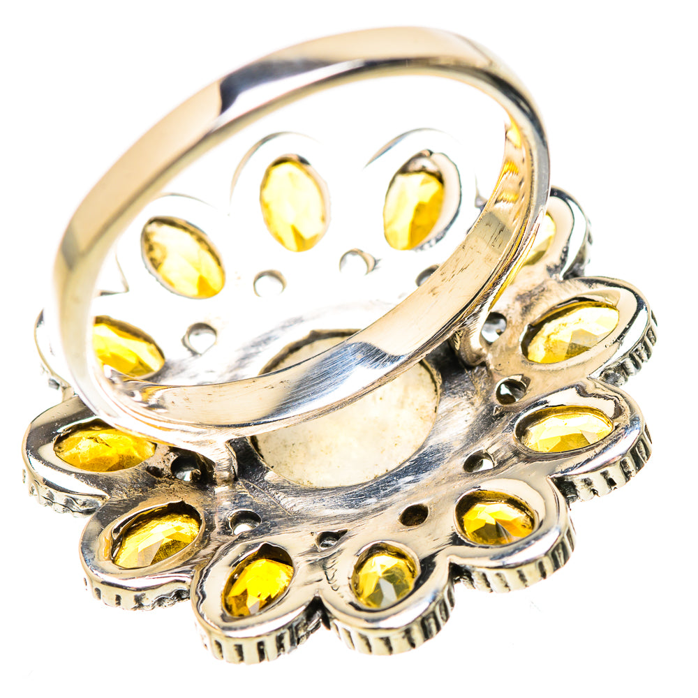 Rainbow Moonstone Rings handcrafted by Anasilvercos - RING130705 - Photo 3