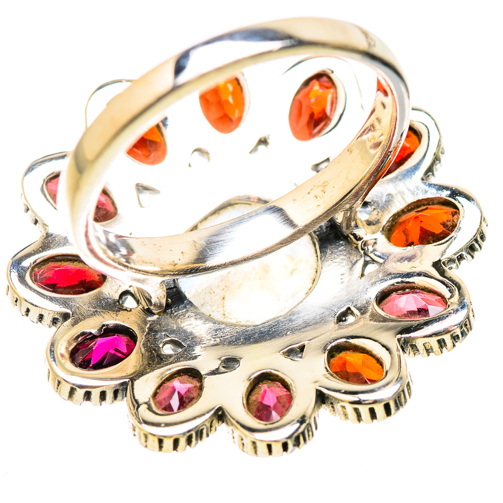 Rainbow Moonstone Rings handcrafted by Anasilvercos - RING130709 - Photo 3