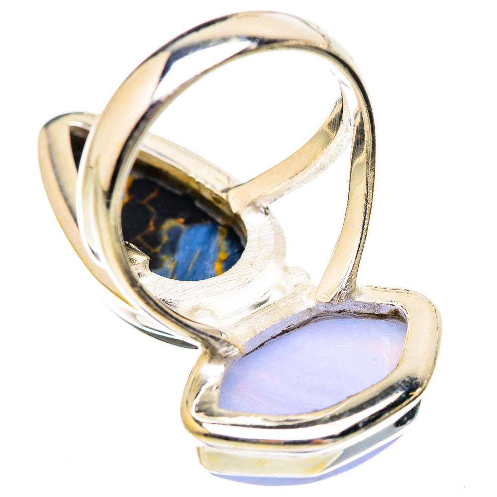 Blue Lace Agate Rings handcrafted by Anasilvercos - RING130715 - Photo 3