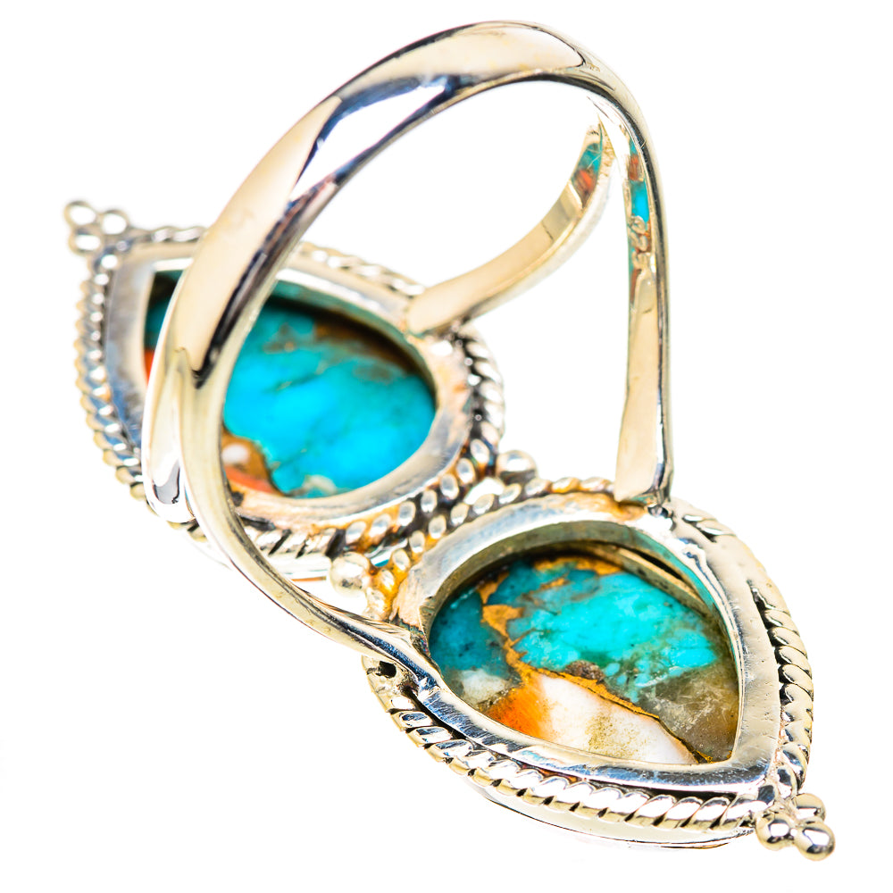 Spiny Oyster Turquoise Rings handcrafted by Anasilvercos - RING130723 - Photo 3